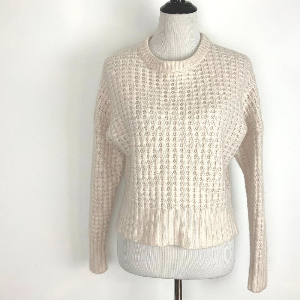Cashmere Cropped Waffle Knit Sweater from Cashmere 360 Sz M - Picture 7 of 16